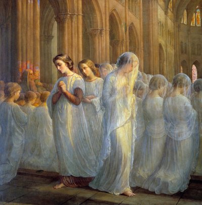Sjelens dikt; Første nattverd. Maleri av Anne Francois Louis Janmot (1814-1892) av Louis Janmot