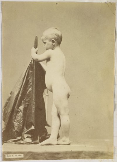 Studie av et nakent barn, sett fra siden av Louis Jean Baptiste Igout (attributed to)