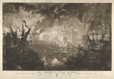 Fangen av Selinus av Hannibal.n.d. av Louis Jean Desprez