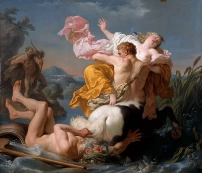 Bortføringen av Deianeira av Kentauren Nessus av Louis Jean François Lagrenée
