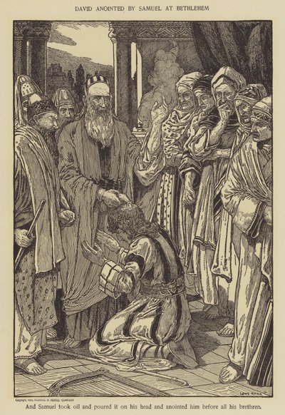 David salvet av Samuel i Betlehem av Louis John Rhead