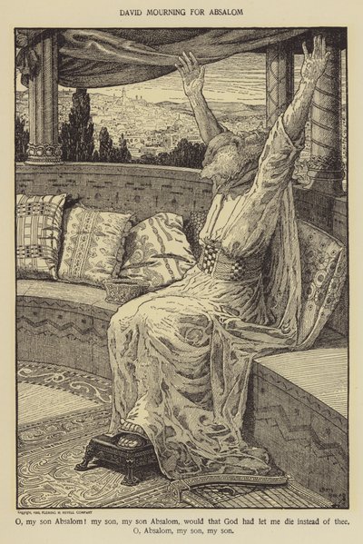 David sørger over Absalom av Louis John Rhead