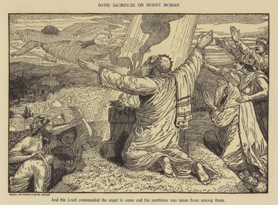 David ofrer på Moria-fjellet av Louis John Rhead