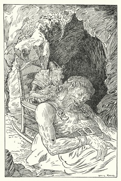 Gigantisk gullskjegg (litho) av Louis John Rhead
