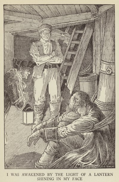Illustrasjon for Kidnapped av Robert Louis Stevenson av Louis John Rhead