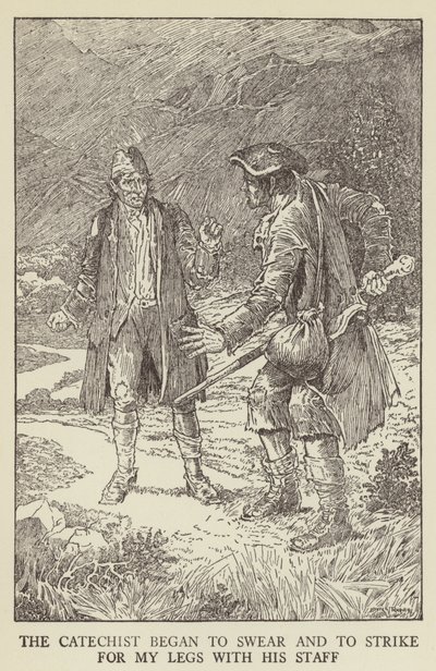 Illustrasjon for Kidnapped av Robert Louis Stevenson av Louis John Rhead