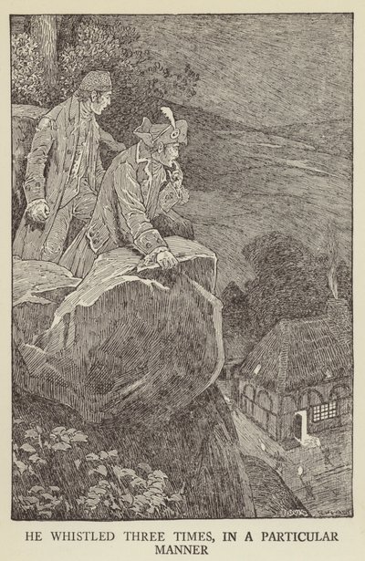 Illustrasjon for Kidnapped av Robert Louis Stevenson av Louis John Rhead