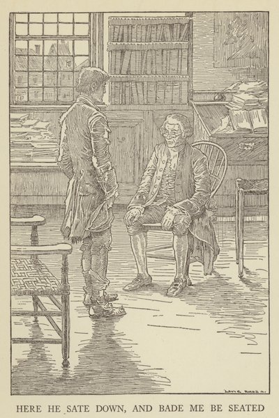Illustrasjon for Kidnapped av Robert Louis Stevenson av Louis John Rhead