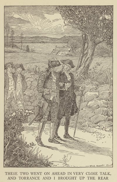 Illustrasjon for Kidnapped av Robert Louis Stevenson av Louis John Rhead
