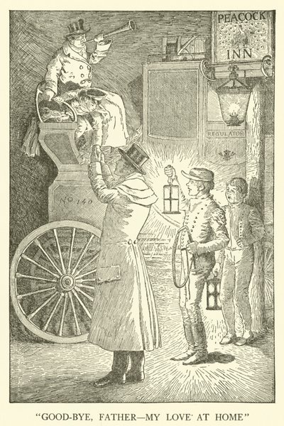 Illustrasjon for Tom Browns skoledager (gravering) av Louis John Rhead
