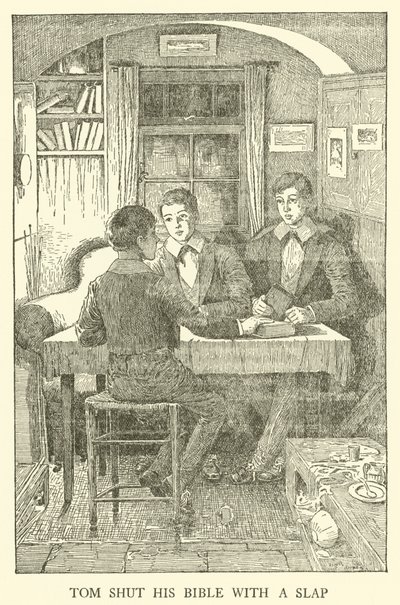 Illustrasjon for Tom Brown's School-Days (gravering) av Louis John Rhead