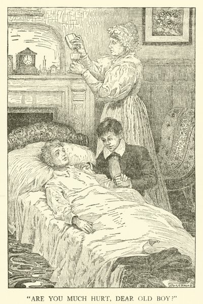 Illustrasjon for Tom Brown's School-Days (gravering) av Louis John Rhead
