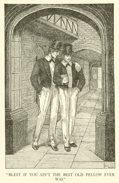 Illustrasjon for Tom Browns skoledager (gravering) av Louis John Rhead
