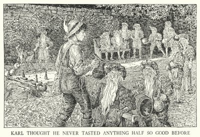 Karl trodde han aldri har smakt noe halvt så godt før (litho) av Louis John Rhead