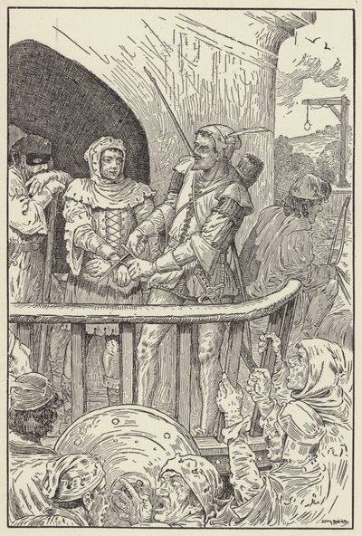 Lille John kuttet i all hast Will Stutelys-obligasjoner av Louis John Rhead
