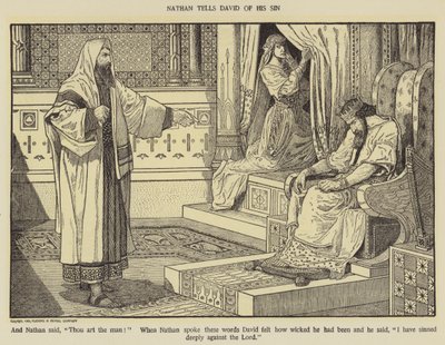 Nathan forteller David om synden hans av Louis John Rhead