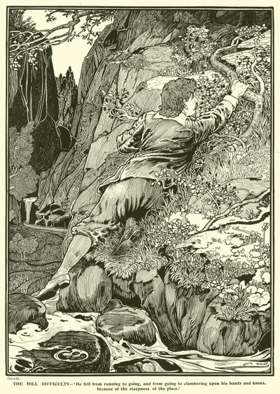 The Hill Difficulty (gravering) av Louis John Rhead
