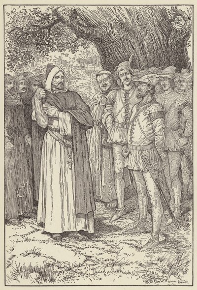 Kongen begynte å brette opp ermet av Louis John Rhead