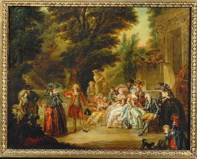 Menuett under eiketreet av Louis Joseph (1731-98) Watteau