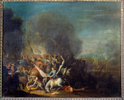 Battle Scene Painting av Louis Joseph Watteau dit Watteau de Lille (1731-1798) av Louis Joseph  Watteau