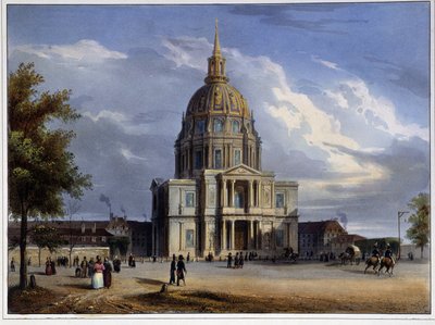 Dome of the Invalides i ""Paris i 1837" av Arnout av Louis Jules Arnout