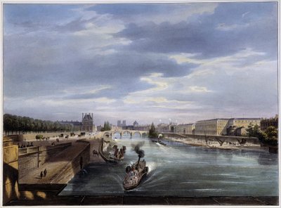 Le pont Royal - i "Paris i 1837" nær Arnout av Louis Jules Arnout