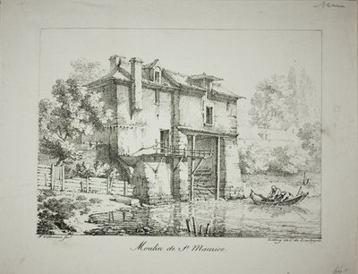 Mølle ved St. Maurice av Louis Jules Frederic Villeneuve