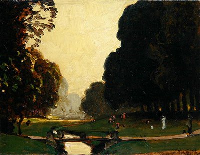 Den lille Fulda i Karlsaueparken, Kassel av Louis Kolitz