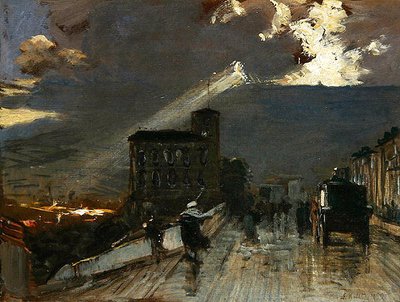Terrassen i Kassel med stormbrygging av Louis Kolitz