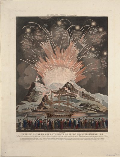 Festligheter ved kroningen av Napoleon, 1806 av Louis Le Coeur