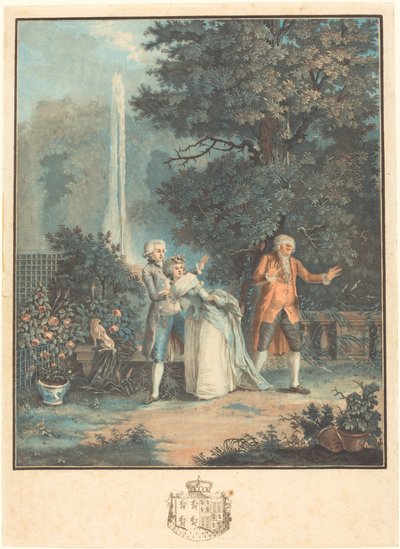 Colin-maillard av Louis Le Coeur after Nicolas Lavreince