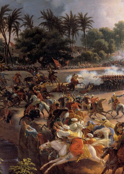 Kampanje (ekspedisjon) av Egypt (1798-1801): "" Slaget ved pyramidene, 21. juli av Louis Lejeune