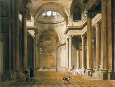 Interiøret i Pantheon i Paris. Maleri av Louis Leopold BOILLY av Louis Leopold Boilly