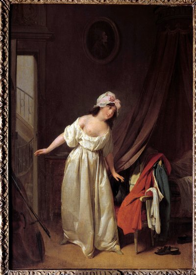 Le doux reveil Maleri av Louis Leopold Boilly (1761-1845) Paris fra 1700-tallet, Musee Cognacq Jay av Louis Leopold Boilly