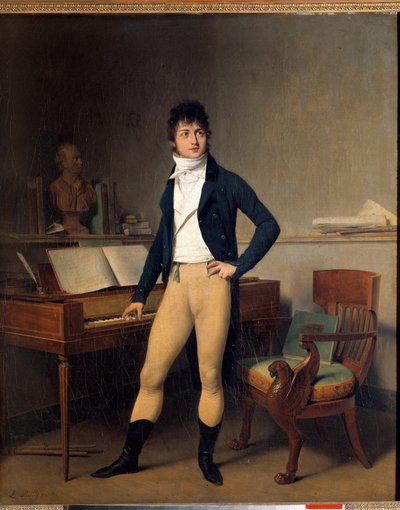Full lengdeportrett av Francois Adrien Boieldieu (1755-1834), fransk komponist. Maleri av Louis Leopold Boilly (1761-1845) av Louis Leopold Boilly