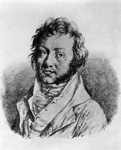 Portrett av Andre Marie Ampere (1775 - 1836) fransk fysiker. Litografi av Louis Boilly (1761-1845) av Louis Leopold Boilly