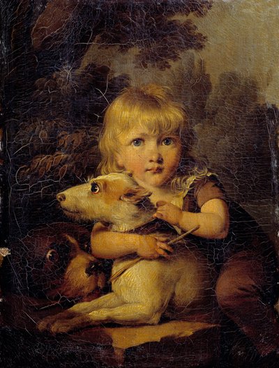 Portrett av Louis Arnault (1803-1885) Barnemaleri av Louis Leopold Boilly (1761-1845) 1808 ca. Sol. 0,22x0,16 m av Louis Leopold Boilly