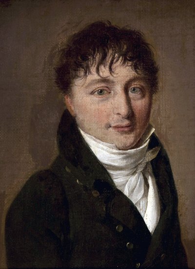 Portrett av komponisten Charles Gounod (1818-1893) av Louis Leopold (Louis-Leopold) Boilly (1761-1845) - Olje på papp - Bibliotheque de l