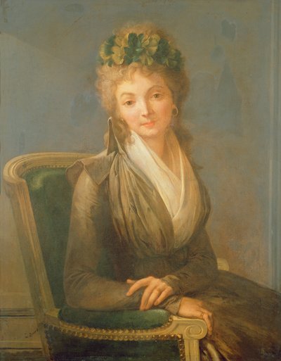 Portrait presumed to be Lucile Desmoulins (1771-94) 1794 (oil on canvas) av Louis Leopold Boilly