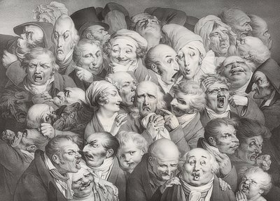 Møte av 35 forskjellige hoder (35 verschiedene Köpfe). 1825 av Louis Leopold Boilly