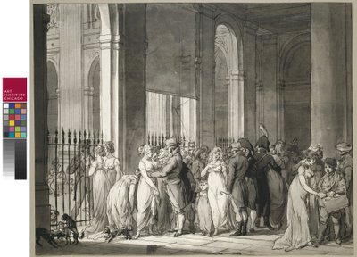 Arkadene ved Palais Royal, ca. 1804 av Louis Leopold Boilly