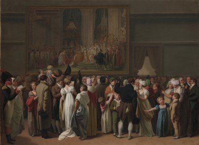 The Public Viewing Davids "Coronation" på Louvre av Louis Leopold Boilly