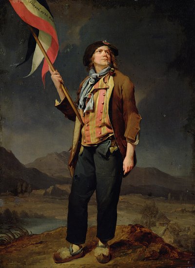 Sangeren Chenard, som en Sans-Culotte av Louis Leopold Boilly