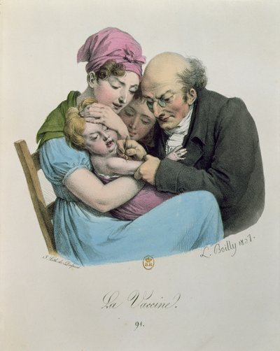 Vaksinen, gravert av Francois Seraphin Delpech (1778-1825) 1827 av Louis Leopold Boilly