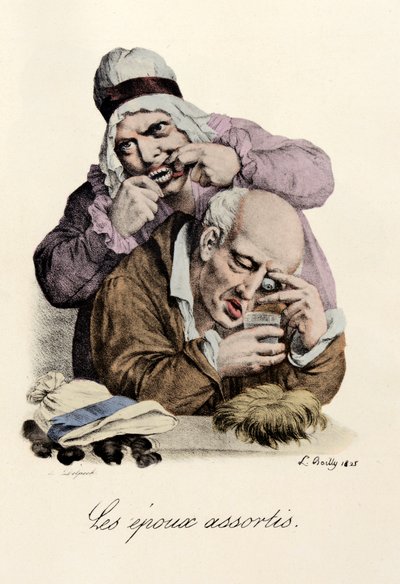 De assorterte spolene Gravering av Louis-Leopold Boilly (Louis Leopold Boilly av Louis Leopold Boilly