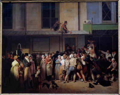 Inngangen til teateret for tvetydig tegneserie har en gratis representasjon Maleri av Louis Leopold Boilly (1761-1845) Sun. 0,66x0,80 m. av Louis Leopold Boilly