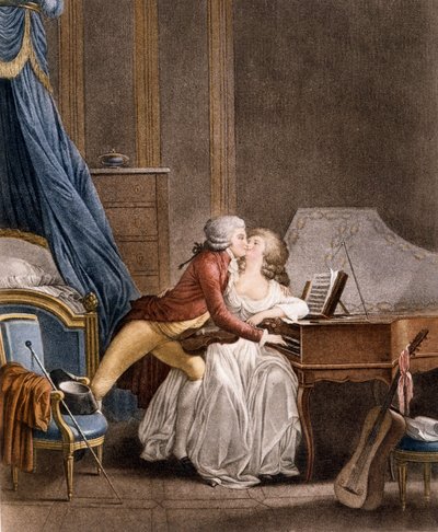 Forspillet til Nina. Gravering av Boilly av Louis Leopold Boilly
