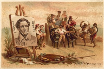The Harvesters av Louis Leopold Robert (chromolitho) av Louis Leopold Robert