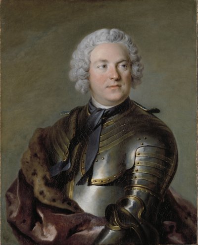 Charles Gustave de Tessin, svensk aristokrat og politiker - Portrett av Carl Gustaf Tessin (1695-1770), av Tocque, Louis (1696-1772). olje på lerret av Louis Tocqué