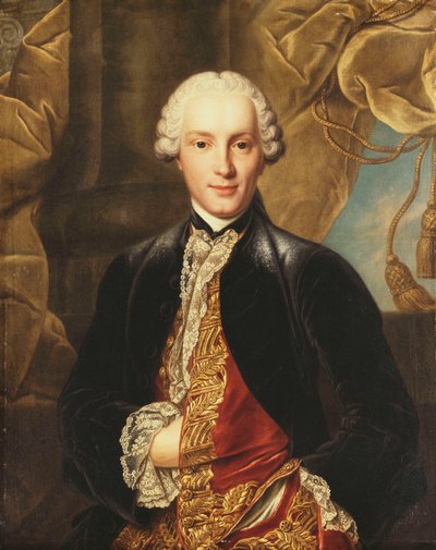 Portrett av en gentleman, halvlang, iført en grå jakke av Louis Tocqué
